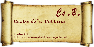 Csutorás Bettina névjegykártya