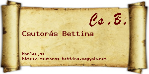 Csutorás Bettina névjegykártya