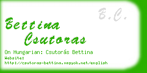 bettina csutoras business card